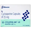 Cyclophil Me 25mg Cyclosporine capsule strip for autoimmune disease therapy