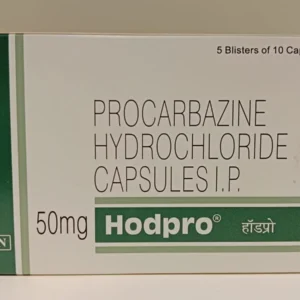 Hodpro 50mg Procarbazine capsule strip for lymphoma chemotherapy