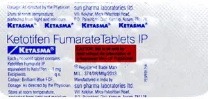 Ketasma tablet for asthma and allergic conditions relief