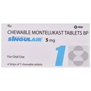 Singulair 5 mg tablet for asthma and allergic rhinitis treatment