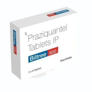 Biltree 600 mg Praziquantel tablet used for treating tapeworm and parasitic infections