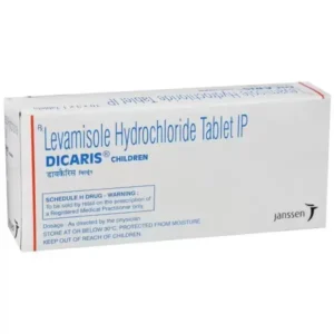 Dicaris Children 50 mg Levamisole tablet for treatment of intestinal worm infections in children