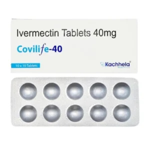 Ivermectin 40 mg antiparasitic tablets used for treating parasitic worm infections