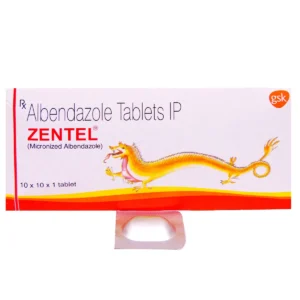 Zentel 400 mg Tablet Albendazole anti-parasitic medicine used for intestinal worm infections